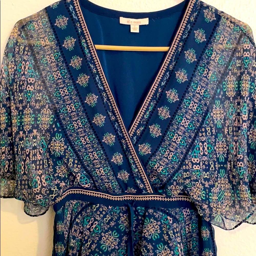 Ella Moss: Bohemian Flutter Sleeve Dress